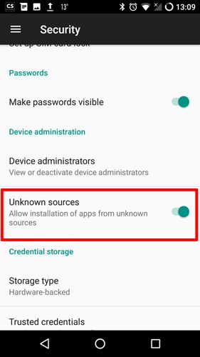 Зверніть увагу: на приймаючому Android пристрої повинна бути включена функцію «Як призначити програму з невідомих джерел»