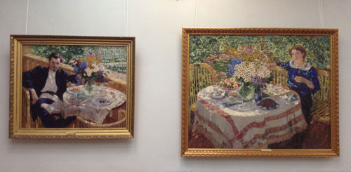 Монументальні полотна в дусі імпресіоністів, що зображують дочку і зятя Гіляровського