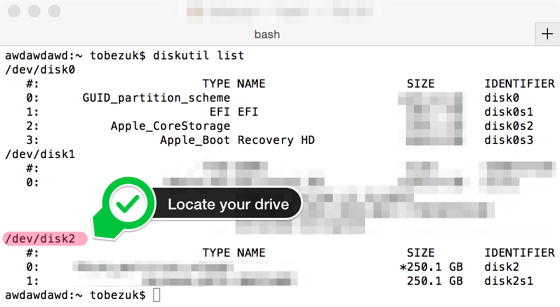 Переглядайте список, поки не знайдете пристрій зберігання даних