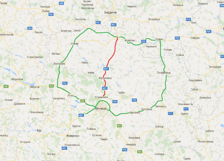 Також відкрита автомобільна дорога Р-31 (Бердичів - Хмільник - Літин) - М-12 (Бердичів - Київ)