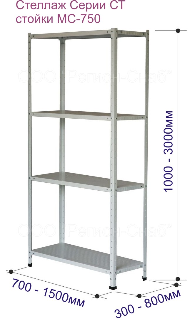 СТЕЛЛАЖИ АРХІВНІ МЕТАЛЕВІ НАВАНТАЖЕННЯ 100 кг