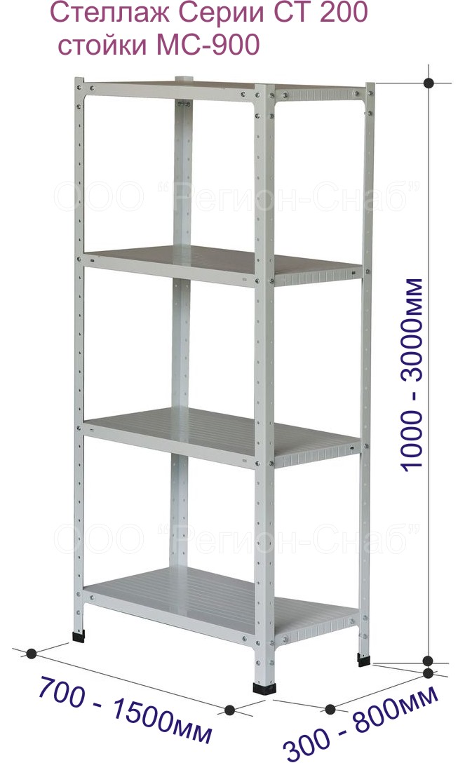 2500 Стелаж металевий архівний 2500х1000х300 2312руб