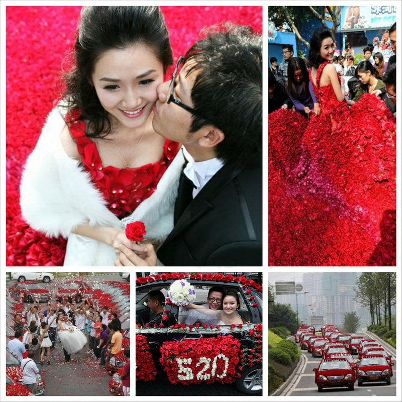Найкрасивіша   весілля   в світі відбулася між китайським дизайнером Ксяо Фан і Інь Мі, переможницею конкурсу Міс Бікіні