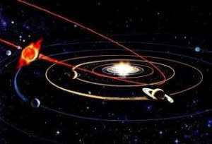 [1]   Вивчаючи траєкторію польоту американських космічних апаратів Піонер-10» і «Піонер-11», співробітник лабораторії реактивного руху при Національному управлінні з аеронавтики і дослідженню космічного простору (НАСА) в Пасадені Джон Андерсон прийшов до висновку про те, що, мабуть, існує ще і десята планета «Х»