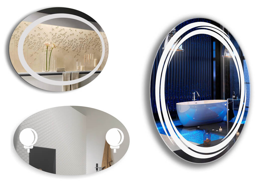 дзеркало у ванну овальне