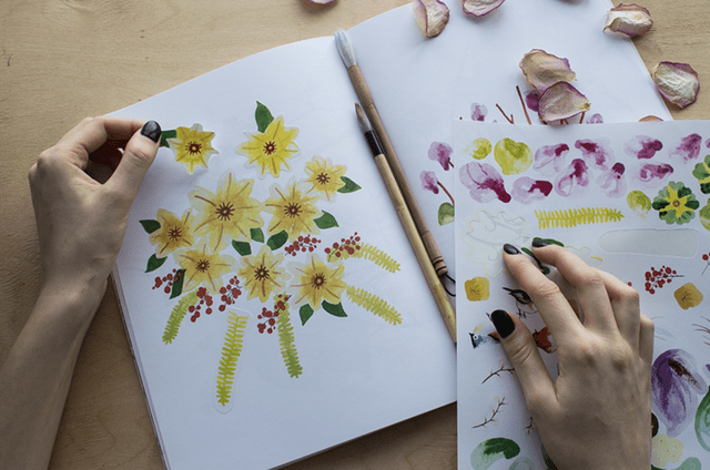 Це майже як живопис, тільки за допомогою наклейок