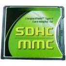 CFCASD   Цей адаптер SD до CF перетворює карти SD, SDHC, MMC, miniSD *, microSD *, RS-MMC * у форм-фактор Type II CompctFlash (CF)