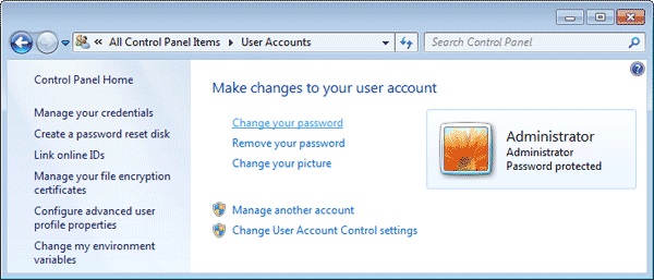 Далі натисніть на кнопку «Змінити пароль»
