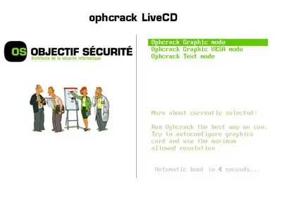 Ophcrack працює з флеш-накопичувача USB: