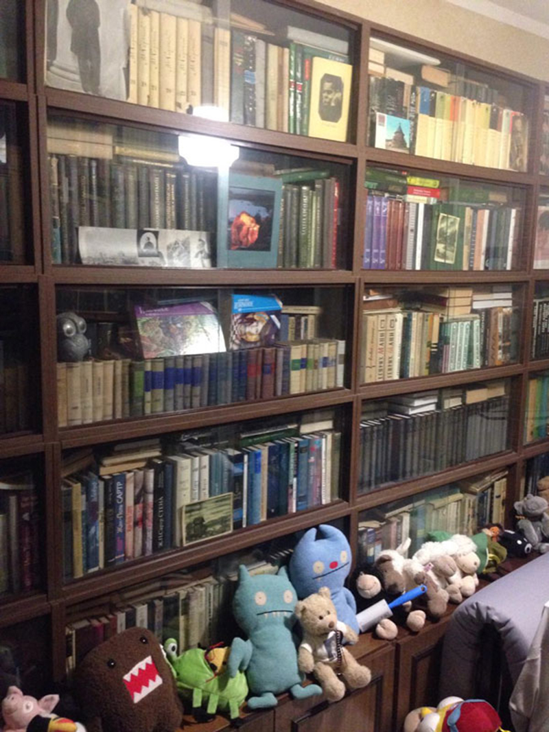У квартирі було приблизно 40 полиць і 2500 книг на них   Частина дідової бібліотеки