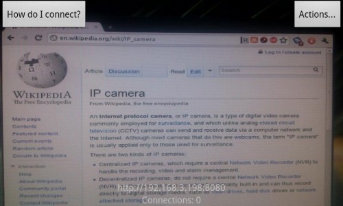 безкоштовний додаток IP Webcam