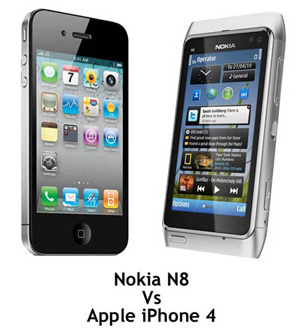 Nokia N8 і iPhone 4 є новими і популярними з моменту народження, і ми чуємо багато дискусій і порівняння цих двох найбільших пристроїв
